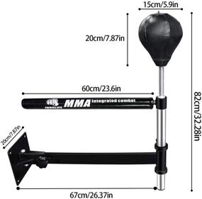 img 1 attached to Enhance Your MMA Skills with the INNOLIFE Wall Mount Punching Speed Trainer & Spinning Bar