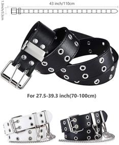 img 1 attached to Double Grommet Women Belts Buckle Women's Accessories