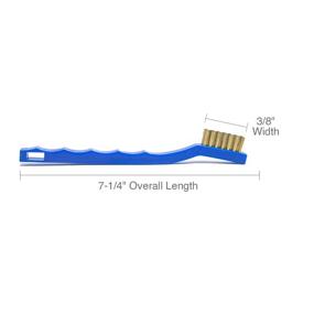 img 1 attached to 🧹 Osborn Economy Small Cleaning Stainless Brass Scratch Brush | 3/8" Brush Area Width | 7-1/4" Overall Length