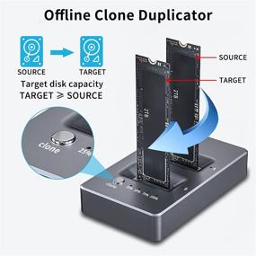 img 1 attached to 📁 ACASIS M.2 NVMe Duplicator Cloner Docking Station: Dual-Bay Offline Clone, USB Type-C, Support up to 8TB M2 SSD M Key Hard Drives Enclosure