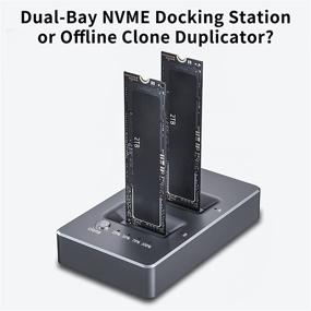 img 3 attached to 📁 ACASIS M.2 NVMe Duplicator Cloner Docking Station: Dual-Bay Offline Clone, USB Type-C, Support up to 8TB M2 SSD M Key Hard Drives Enclosure