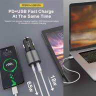 автомобильное зарядное устройство abcool usb c pd pps - двойной порт 83 вт для быстрой зарядки macbook, ipad, iphone, samsung galaxy - технологии power delivery мощностью 65 вт и quick charge 3.0 мощностью 18 вт для ультрабуков и android. логотип