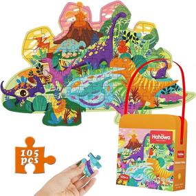 img 4 attached to Dinosaur Jigsaw Puzzles Matching Toddlers