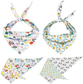 img 4 attached to 🐾 Free Sunday Breakfast Design Pet Dog Bandana Dog Scarf - Stylish Reversible Bandana for Dogs - 2-in-1 Dog Scarf (S) - Shop Now!