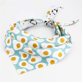 img 2 attached to 🐾 Free Sunday Breakfast Design Pet Dog Bandana Dog Scarf - Stylish Reversible Bandana for Dogs - 2-in-1 Dog Scarf (S) - Shop Now!