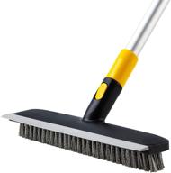 🧹 yocada 55.9-inch telescopic floor scrub brush with stiff bristles and 2-in-1 scrape capability - ideal for cleaning patios, bathrooms, garages, kitchens, walls, decks, tubs, and tiles logo