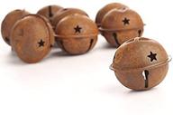 rustic metal star cutout jingle bells - set 🔔 of 20 for christmas, holiday, or everyday crafting and embellishing logo