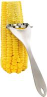 🌽 ginkgo corn stripper: efficient stainless steel corn peeler with ergonomic handle for fast corn kernel removal logo