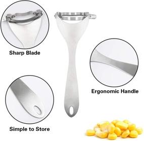 img 1 attached to 🌽 Ginkgo Corn Stripper: Efficient Stainless Steel Corn Peeler with Ergonomic Handle for Fast Corn Kernel Removal