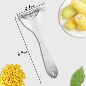 img 3 attached to 🌽 Ginkgo Corn Stripper: Efficient Stainless Steel Corn Peeler with Ergonomic Handle for Fast Corn Kernel Removal