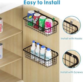 img 1 attached to 📦 Packism 4 Pack Wall Baskets - Versatile Wire Storage Solution for Kitchen, Home, Office, Bathroom, and Garage