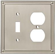 🔘 franklin brass w35062-sn-c classic beaded switch wall plate, satin nickel finish логотип