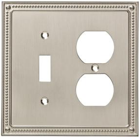 img 4 attached to 🔘 Franklin Brass W35062-SN-C Classic Beaded Switch Wall Plate, Satin Nickel Finish