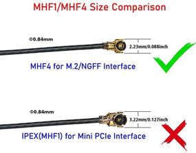 img 1 attached to 📶 IPEX MHF4 Antenna: Boost Your Laptop's WiFi Performance with 2.4GHz/5GHz 3dBi Internal Antenna for M.2 NGFF Module 7265 8265 9260 9560 AX200 Wireless WLAN Card