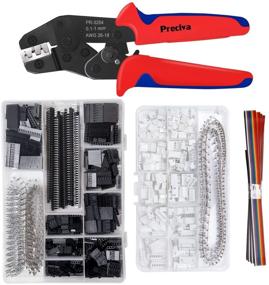 img 4 attached to 🔧 Crimping Tool Kit with Preciva Dupont Ratcheting Crimper Plier Set, Including 1550PCS 2.54mm Dupont Connectors and 460pcs 2.54mm JST-XH Connectors, suitable for AWG 26-18 (0.1-1mm²)