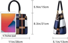 img 2 attached to Stylish Shoulder Handbags and Wallets for Women - TIBES Leather Collection in Satchel Design