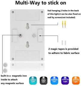 img 2 attached to 💡 Sorxine LED Wireless Switch Lights: Battery Operated Stick-On Tap Lights (4 Pack) for Closet, Under Cabinet, and Counter – Battery Powered Cob Cordless LED Night Lights