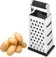 🧀 fiamer box cheese grater & shredder chopper: four-sided grater peeler for kitchen - vegetables, fruits, cheese, and more! logo