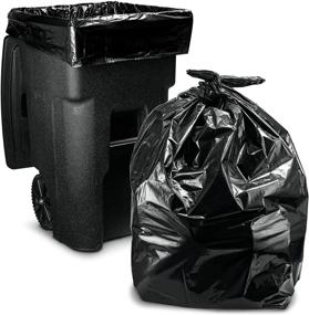 img 4 attached to 🗑️ Extra Large 95-96 Gallon Trash Can Liners, 2.0 Mil (Value-Pack 25/Case w/Ties) - Heavy Duty Black Trash Bags for 90-100 Gallon Bins
