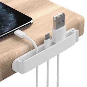 img 4 attached to 🔌 PZOZ Cable Clips: Effortless Cord Organization for Home, Office, Phone, and Car - 3 Pack White Self-Adhesive Cord Holders