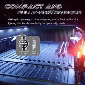 img 1 attached to 🚚 RGB Truck Bed Lighting Kit – Megulla 8-Pack: Multi-Color Super Bright Work Light with Sound Activation, IP67 Waterproof, Wireless RF Remote, On/Off Switch – Ideal for Trucks, Pickups, Trailers, and Boats