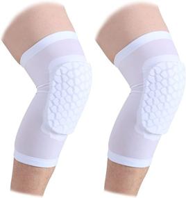 img 4 attached to 🏀 Cantop Knee Pads and Long Leg Sleeves Braces for Basketball, Volleyball, Football, and All Contact Sports - Kids, Youth, Adults (Girls, Boys, Women, Men) - 2 Pack