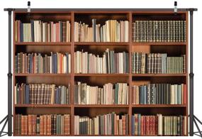 img 4 attached to 📚 LYWYGG Vintage Bookshelf Backdrop 7x5FT - Grunge Bookcase with Magic Books, Ancient Library Vinyl Photography Background - Ideal for Photo Studio Props CP-49