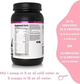 img 2 attached to Her Whey Cookies and Cream Pie 2lb Туба: Худейте изолированный протеин с BCAA и витаминами для женщин - наращивайте мышцы и усваивайте быстро! (30 порций по 21 г протеина или 18 очень больших порций по 28 г протеина)