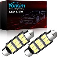 🔦 yorkim 578 led bulb: super bright 212-2 festoon led with error free canbus, interior car lights 41mm 42mm dome map light bulb - pack of 2 logo