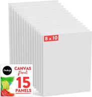 🎨 chalkola paint canvases - (15 pack) 8x10 canvas panels for acrylic & oil painting - high-quality, primed, cotton art canvas boards - ideal for artists, adults & kids logo