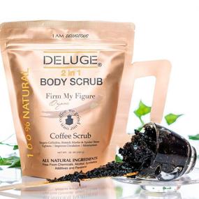 img 2 attached to 🌿 DELUGE - Organic Coffee Body Scrub and Face Scrub. Top Natural Treatment for Cellulite, Stretch Marks, Spider Veins, Eczema. Enriched with Shea Butter, Cocoa Butter, Coconut Oil, Dead Sea Salt. 10 Oz