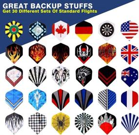 img 3 attached to 🎯 Tezoro Standard Dart Flights - 90 pcs Durable Replacement Accessories, 30 Sets - Wide Variety of Tail Wing Designs