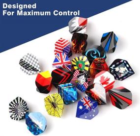 img 1 attached to 🎯 Tezoro Standard Dart Flights - 90 pcs Durable Replacement Accessories, 30 Sets - Wide Variety of Tail Wing Designs