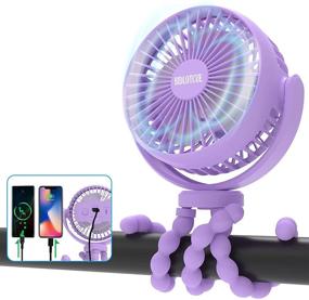img 4 attached to ⚙️ Flexible Tripod Clip-On Small Fan with 10000mAh Battery, Portable Stroller Fan for Baby Stroller/Carseat/Golf Cart/Camping/Travel, Handheld Personal Cooling Fan, Doubles as Power Bank