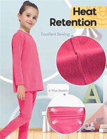 img 1 attached to Subuteay Kids Thermal Underwear Set - Fleece Lined Base Layer Long Johns, Ultra Soft...