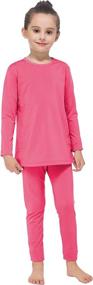 img 4 attached to Subuteay Kids Thermal Underwear Set - Fleece Lined Base Layer Long Johns, Ultra Soft...