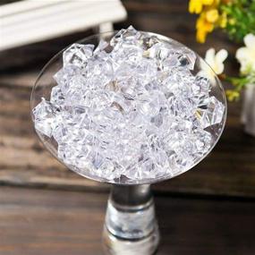 img 3 attached to Jucoan 1000 PCS Fake Ice Cubes: Clear Acrylic Crushed Ice Rocks for Stunning Tablescapes, Vase Fillers, Weddings, and Party Decorations