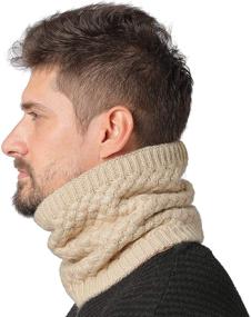 img 2 attached to Shokim Winter Men's Accessories and Scarves - Double Layer Fleece Windproof