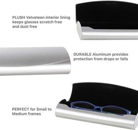 img 1 attached to Aluminum Eyeglass Small Frames Black Men's Accessories