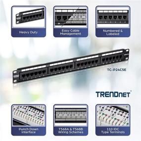 img 3 attached to Патч-панель TRENDnet на 24 порта Cat5-5e RJ-45 UTP неэкранированная: высокоскоростное сетевое подключение для установки на стену или в стойку.