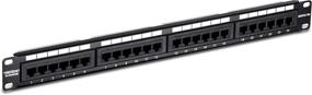 img 1 attached to Патч-панель TRENDnet на 24 порта Cat5-5e RJ-45 UTP неэкранированная: высокоскоростное сетевое подключение для установки на стену или в стойку.