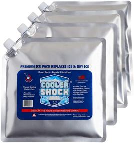 img 4 attached to ❄️ Long-lasting Freezer Packs for Coolers & Lunch Bags - Cooler Shock Reusable Ice Pack: Compress for Knee Injuries, Back Pain Relief, Post-Surgery Accessories