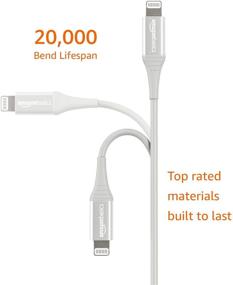 img 3 attached to ✨ Amazon Basics MFi Certified USB-A to Lightning Cable for Apple iPhone, iPad - Silver, 3-Ft, 20,000 Bend Lifespan