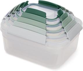 img 4 attached to 🌿 Joseph Joseph Nest Lock 10 Piece Plastic Food Storage Container Set - Leakproof, Airtight Lids in Sage