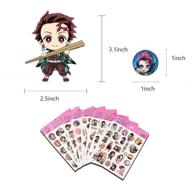 🎭 wenshen anime tattoos: 8sheet pack of temporary fake tattoos for kids, teens & adults - vinyl waterproof party favors - 5.9x3.93 inch, pack of 8 logo