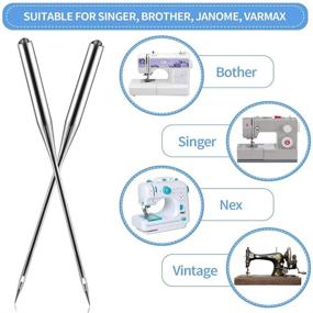 img 1 attached to 🧵 Sewing Machine Needles 50-Pack, Universal Regular Point for Singer, Brother, Janome, Varmax - Sizes HAX1 65/9, 75/11, 90/14, 100/16, 110/18