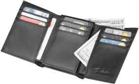 img 2 attached to 👜 Premium Travelambo Leather Trifold Wallets - Stylish & Secure Credit Card Holder