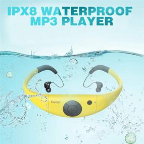img 3 attached to Tayogo 8GB Waterproof MP3 Player with IPX8 Swimming Waterproof Headphones for 6-8 Hours Underwater 3 Meters - Yellow (Includes Shuffle Feature)