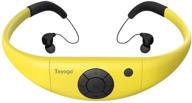 tayogo 8gb waterproof mp3 player with ipx8 swimming waterproof headphones for 6-8 hours underwater 3 meters - yellow (includes shuffle feature) logo