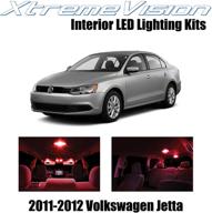 xtremevision interior led for volkswagen jetta golf 2011-2012 (12 pieces) red interior led kit installation tool logo